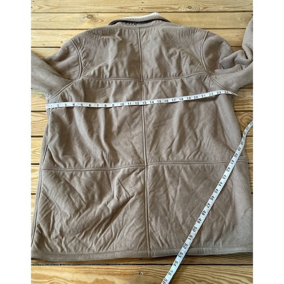 Vintage Utex Design Suede Sherpa Lined Coat Size Large Women’s Beige - Picture 8 of 9